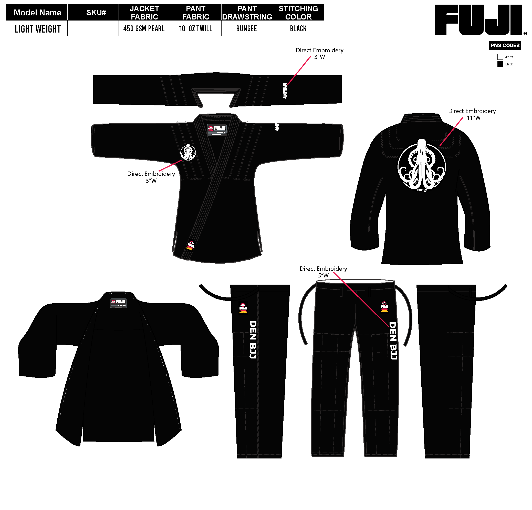 Den BJJ Gi Patched - Youth